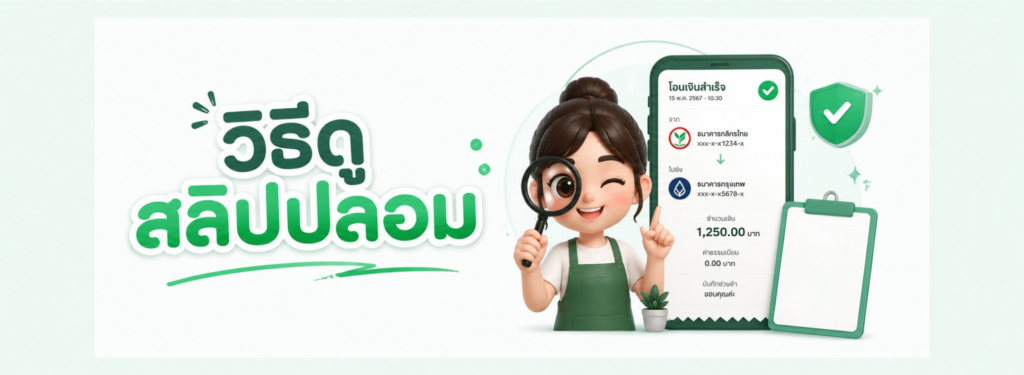 วิธีดูสลิปปลอม